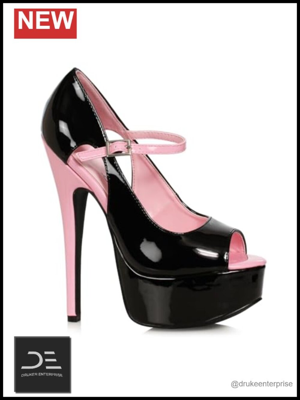 Stiletto Heel Open Toe Maryjane Pump with Ankle Strap